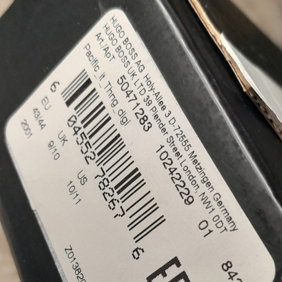 BOSS By Hugo Boss Men's Orange Logo Thong Sandal Size 10/11 - Picture 3 of 9